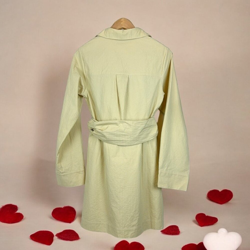NWT Mon Renn East Wrap Mini Shirt Dress - Picture 4 of 4
